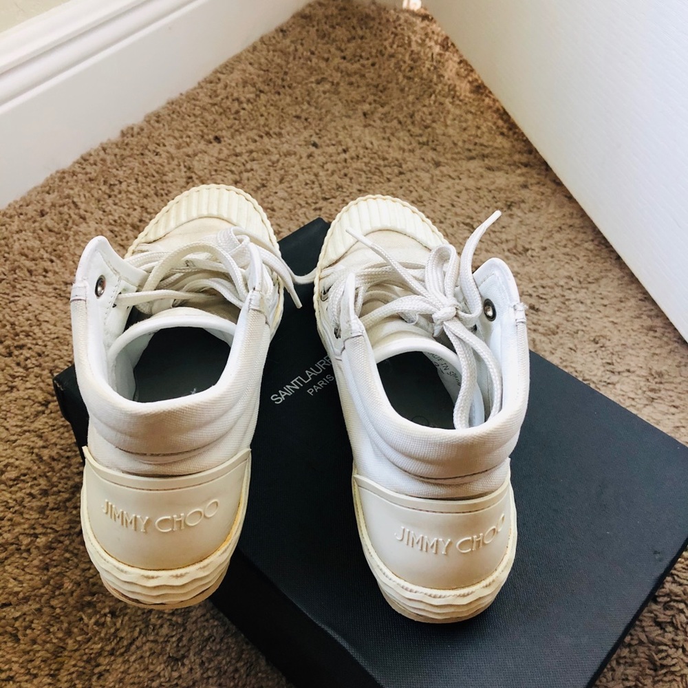 White Jimmy Choo High Tops